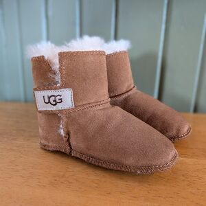 UGG Kids Suede Shearling Lined Booties